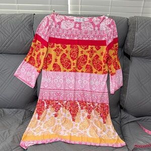 Donna Morgan Pink and White Floral Dress